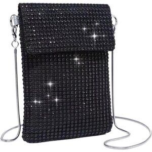 Women's Crossbody Bag Glitter Rhinestone Evening Bag Purse Sequin Handbag